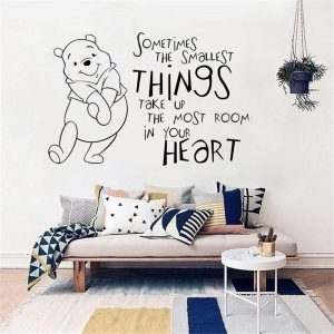 Cute Winnie The Pooh Sometimes The Smallest Thing Quote Kids Room Decor Nursery