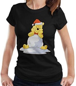 Disney Christmas Winnie The Pooh in The Snow Women's T-Shirt