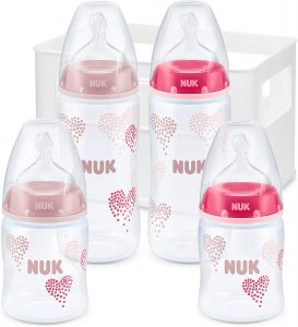 Nuk First Choice Plus Set of 4 Anti-Colic Baby Bottles