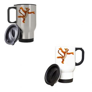 Tigger Winnie the Pooh Silver/White Travel Mug