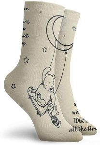 Winnie The Pooh ~ I Think We Dream Throw Pillow Personalized Socks