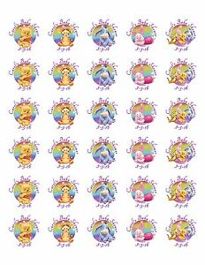 30 Winnie the Pooh Baby Shower Stickers Lollipop Labels Party Favors