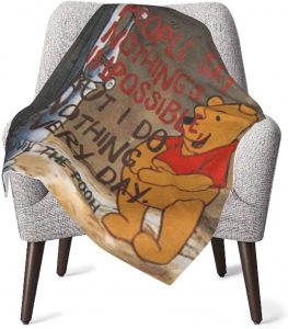 AOOEDM Baby Blanket Winnie The Pooh-Quotes Baby Blanket 