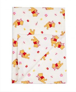 Cute Brushed Cotton Winnie the Pooh Baby Blanket