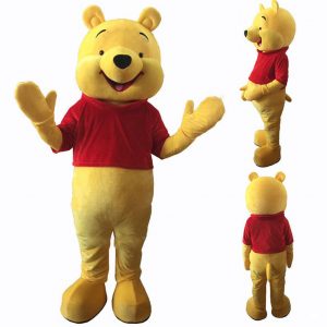 Cute Winnie the Pooh Mascot Costume Cartoon Bear Outfit