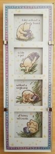 Disney Classic Winnie The Pooh Quote Picture in Shadowbox Glass Frame on Easel