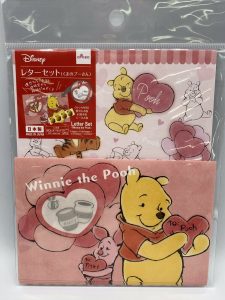 Disney Daiso Winnie The Pooh Letter Set Stationery Paper Envelopes Sticker