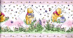 Disney Winnie The Pooh Honey Pot Famous Character Children Wallpaper Border