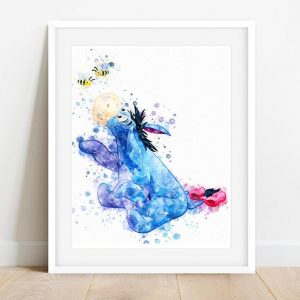 Eeyore Winnie the Pooh Disney Watercolour Print Wall Art