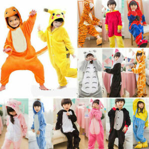 Kids Costume Fancy Dress Cosplay Onesies Child Unisex Hooded Animal Pajamas