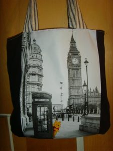 New Tote Bag In Winnie The Pooh London Print 