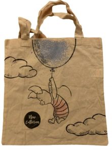 Piglet Cotton Canvas Tote Bag  Winnie the Pooh Disney New