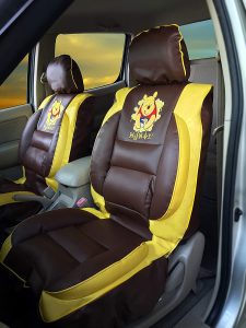 Pooh Smile Seat Covers (Pair) Premium Faux Leather