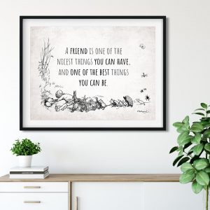 The Pooh Wall Art Inspirational Print Print Poster A.A. Milne Love Quotes
