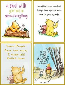 Vintage Winnie the Pooh classic pictures with quotes stationery
