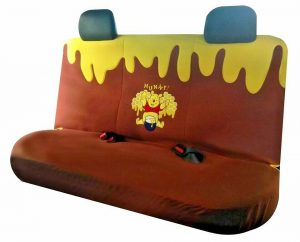 Winnie The Pooh Car Seat Cover rear, for SUVs