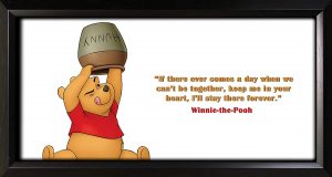 Winnie The Pooh Framed Photo with Motivational Quote Display