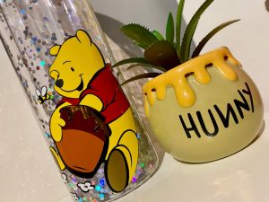 Winnie The Pooh Glitter Water Bottle