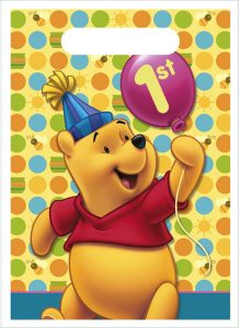 Winnie the Pooh 1st Birthday Favor Bags