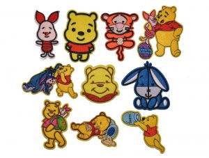 Winnie the Pooh Bear Embroidered Iron on Patch 10-Pack Applique Badge Kids XMAS
