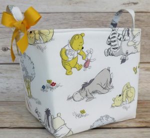 Winnie the Pooh Eeyore and Tigger Fabric Storage Container Basket