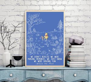 HWC Trading FR Winnie the Pooh Spell Feel Love A4 Framed Printed Quote Nursery Print Baby Shower Room Gifts New Born Bedroom Gift Print Photo Picture Frame Display 