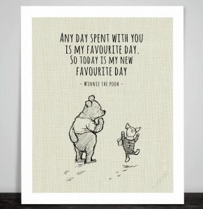 Winnie the Pooh and Piglet Print Poster