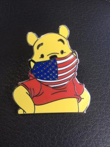 Winnie the Pooh in mask fantasy pin