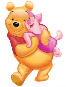 Anagram 32" Big Pooh Hug Supershape Foil Balloon, Multicolor