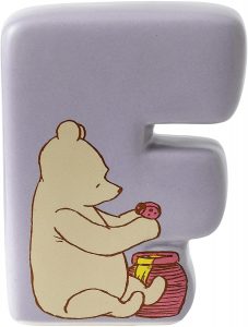 Classic Pooh "F Winnie The Pooh" Ceramic Alphabet Letter