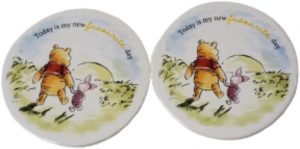 Disney Winnie The Pooh Ceramic Coaster 2 Piece Set 