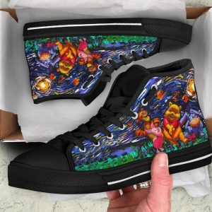 Pooh Starry Night Casual Hightop, Pooh Hightop, Winnie The Pooh Shoes