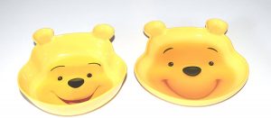 Winnie the Pooh Face Shaped Cereal Bowl And Side Plate Set
