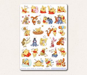 Winnie the Pooh & Friend Vinyl Stickers 