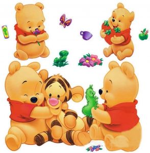 Winnie the Pooh and Tigger Stick Nursery/baby Wall Sticker Decal